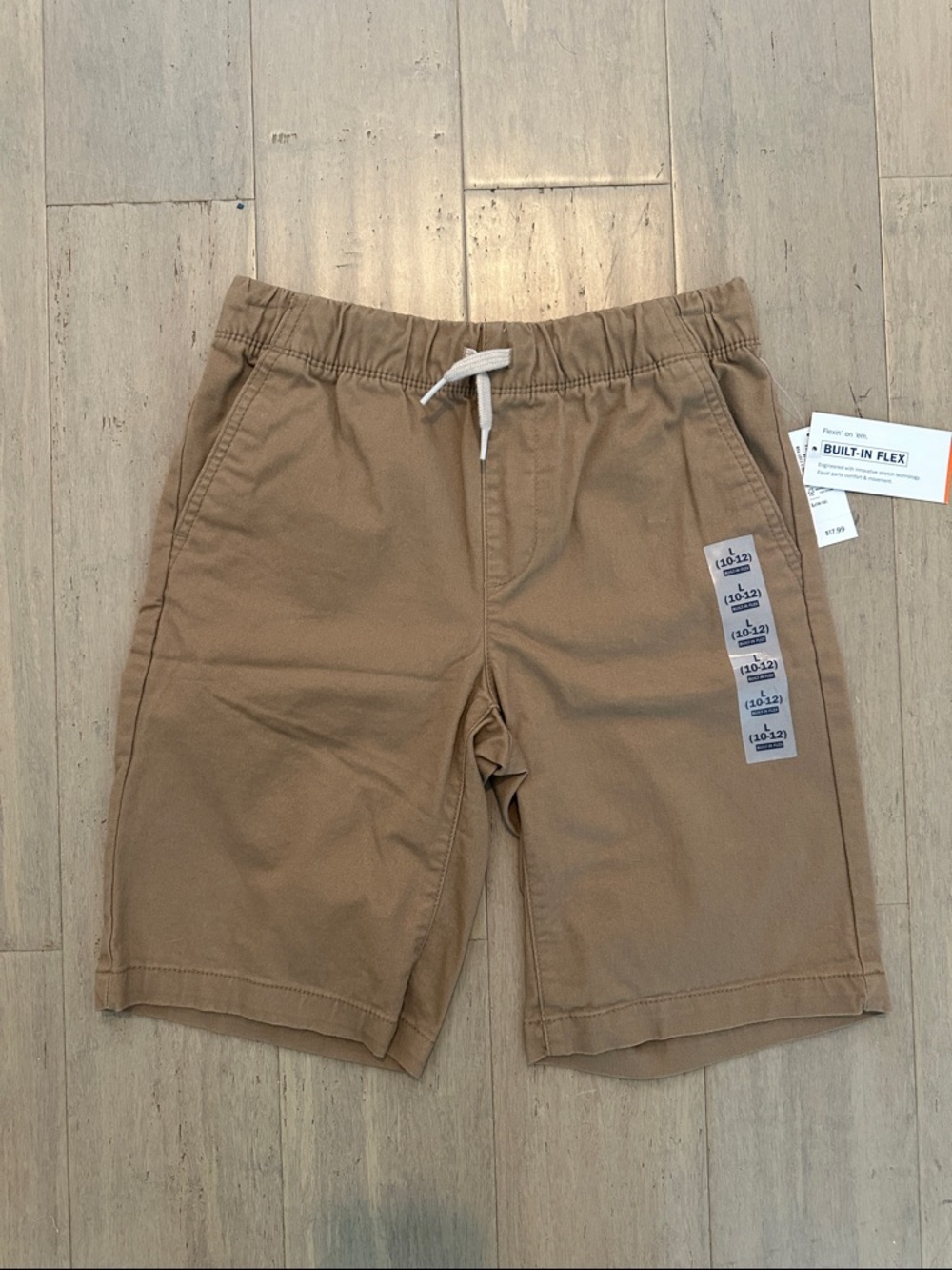 Old Navy Boys Khaki Built-In Flex Drawstring Shorts